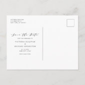 パステル春フローラフレーム写真の日付を保存 案内ポストカード (裏面)