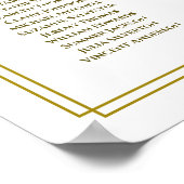 パステル春フローラ結婚8表の座席表 ポスター (角)