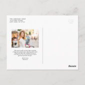 パステル春フローラ開花卒業ありがとう ポストカード (裏面)