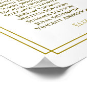 パステル春フローラ4結婚テーブルの座席表 ポスター (角)