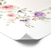 パステル春ワイルドフラワーベビーシャワーウェルカム ポスター (角)