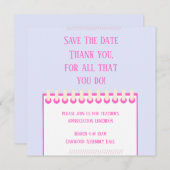 パステル春先生日付カードの保存 セーブザデート (正面/裏面)