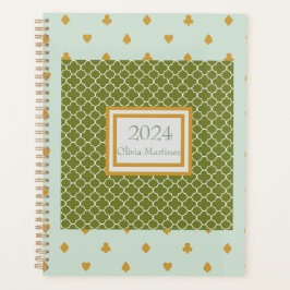パステル春幾何パーソナライズされたプランナー プランナー手帳