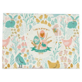 パステル春色イースター記号パターン ラージペーパーバッグ (裏面)