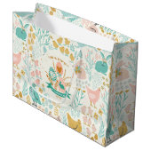 パステル春色イースター記号パターン ラージペーパーバッグ (正面アングル)