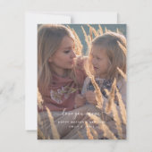 パステル最高のフローラママパーソナライズされたフォトカード (裏面)