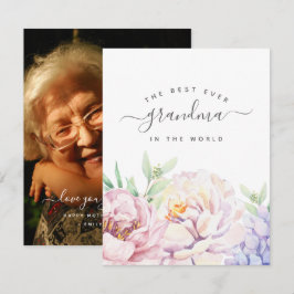 パステル最高のフローラママパーソナライズされたフォトカード