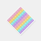 パステル柄のPop It 誕生日  スタンダードカクテルナプキン (角)