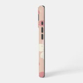 パステル桜のシームレスパターンのスマホケース iPhone 16ケース (左側面)