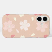 パステル桜の花びらシームレス模様スマホケース Case-Mate iPhoneケース (裏面 (横))
