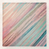 パステル模様のコレクション ガラスコースター (正面)