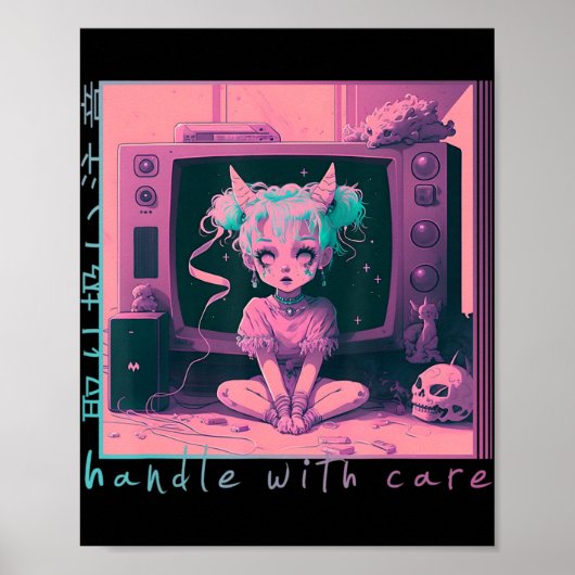 パステル気にゴシックかわいいアニメメンヘラでハンドル ポスター (正面)