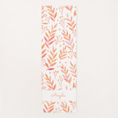 パステル水の色の枝オレンジのパーソナライズ可能 ヨガマット (正面)