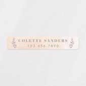 パステル水の色パーソナライズされた名 ラベル (デザイン1)