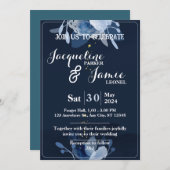 パステル水カラー結婚式招待状カード 招待状 (正面/裏面)