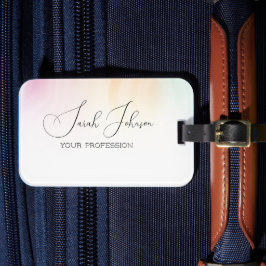 パステル水パーソナライズされた色の荷物/名前タグ ラゲッジタグ