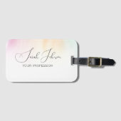 パステル水パーソナライズされた色の荷物/名前タグ ラゲッジタグ (正面横)