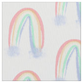 パステル水彩で描いた虹 ファブリック (クローズアップ)