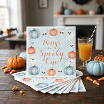 パステル水彩のスプーキーなハロウィン1歳の誕生日