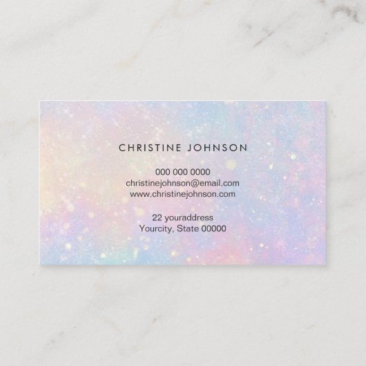 パステル水彩のロゴ 名刺 (裏面)