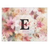 パステル水彩の紅葉のイニシャル テーブルクロス (正面(横))