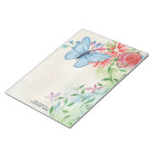 パステル水彩の花と蝶 | パーチメント ノートパッド (アングル)