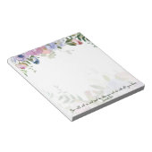 パステル水彩の花のイェレミヤ書 29:13 聖書の言葉 ノートパッド (アングル)