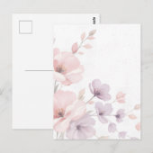 パステル水彩の花 ポストカード (正面/裏面)