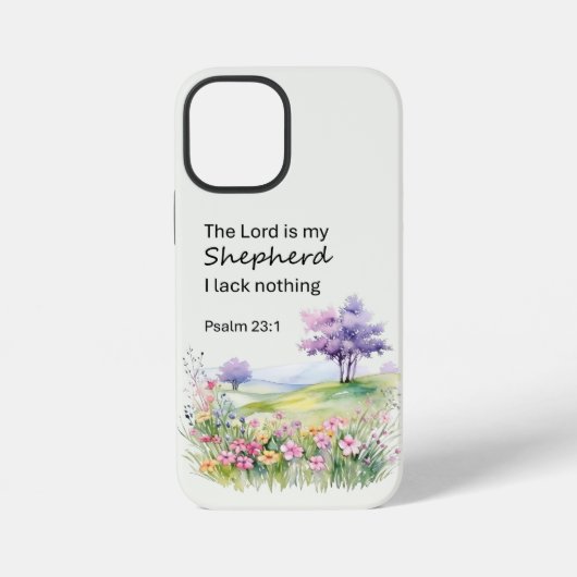 パステル水彩の花 Psalm 23  iPhoneケース (裏面)