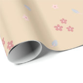 パステル水彩の野の花の包装紙 ラッピングペーパー (ロールコーナー)