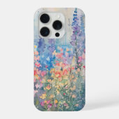 パステル水彩の野の花の草原 iPhoneケース (裏面)