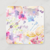 パステル水彩のRSVP QRコード エンクロージャーカード (裏面)