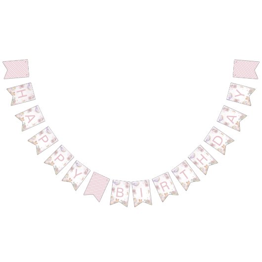 パステル水彩オーシャン 誕生日 バナー (全)