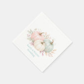 パステル水彩カボチャの結婚式 スタンダードカクテルナプキン (角)