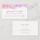 パステル水彩グリッターロイヤリティカード 名刺 (正面/裏面)