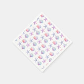 パステル水彩シェルパーティー スタンダードカクテルナプキン (角)