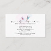 *~*パステル水彩ピンクブルートンボ 名刺 (裏面)