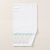 パステル水彩ブラシストローク バスタオルセット (ハンドタオル)