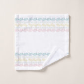 パステル水彩ブラシストローク バスタオルセット (ウォッシュタオル)