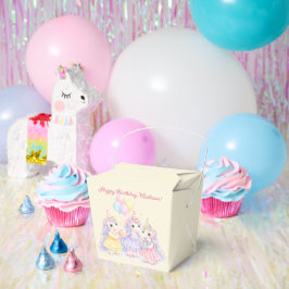 パステル水彩ユニコーンガールズの誕生日 フェイバーボックス