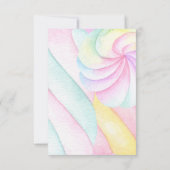 パステル水彩ユニコーンスイーツハッピーバースデー カード (裏面)