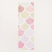 パステル水彩人魚はかりで測模様（名前） ヨガマット (裏面)