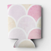 パステル水彩人魚はかりで測模様（名前） 缶クーラー (裏面)