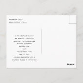 パステル水彩写真卒業のお知らせ ポストカード (裏面)