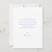 パステル水彩写真 紫 感謝カード (裏面)