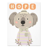 パステル水彩可愛いホープコアラ・クリスチャンのポスター フォトプリント            (正面)