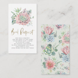 パステル水彩多肉書籍リクエスト エンクロージャーカード