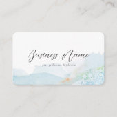 パステル水彩自然QRコードソーシャルメディア 名刺 (正面)