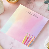 パステル水彩色鉛筆パーソナライズされた ノートパッド