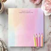 パステル水彩色鉛筆パーソナライズされた ノートパッド